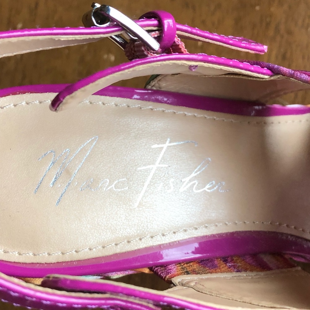 Marc Fisher Pink Multi Platform Shoes 7.5 - Picture 3 of 8